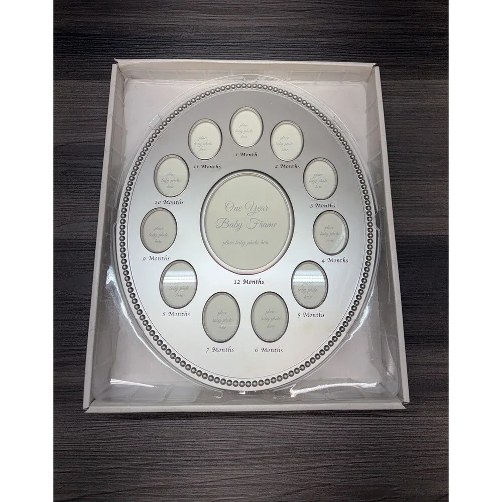 Baby Essentials First Year Baby Photo Frame in Silver-Plated